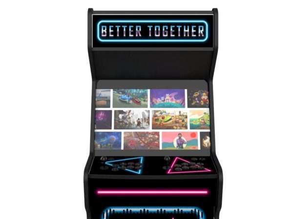 borne arcade better together ook art design face zoom
