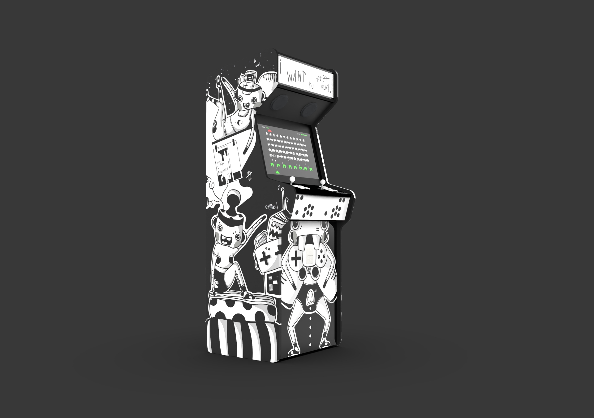 borne arcade - i want to play - Polka 1 borne arcade - i want to play - Polka 1