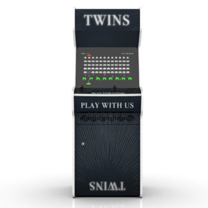 borne arcade twins montagnon design face
