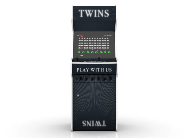 borne arcade twins montagnon design face