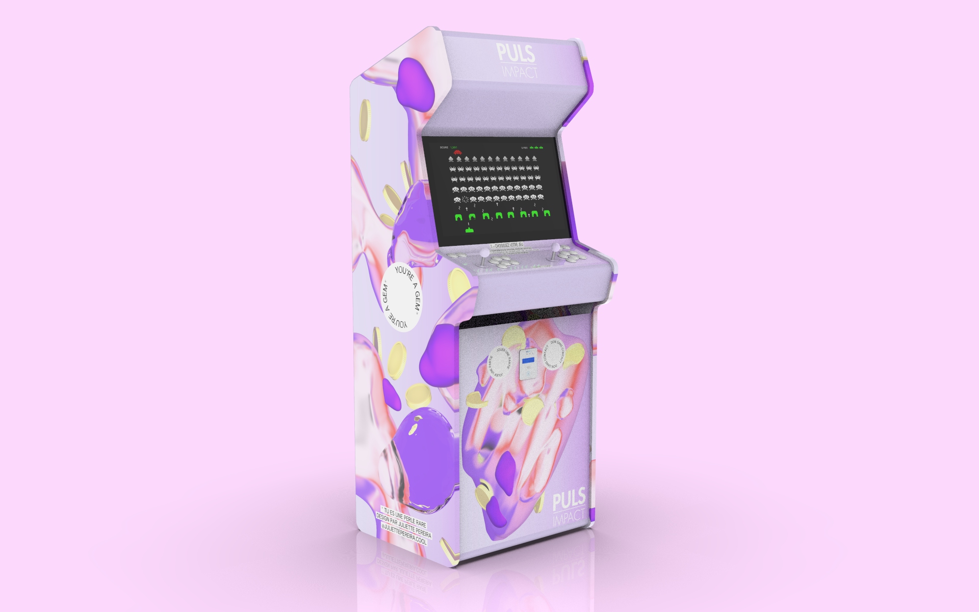 borne arcade - you are a gem - juliette pereira 1 borne arcade - you are a gem - juliette pereira 1