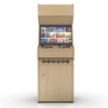 borne arcade bois brut naturel design face