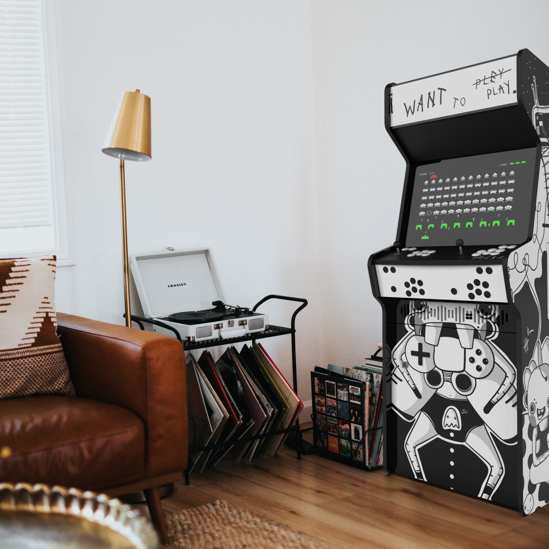 borne arcade salon maison vintage retro