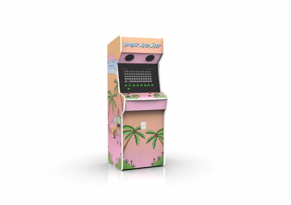 borne arcade 90s banger drunk slip design face