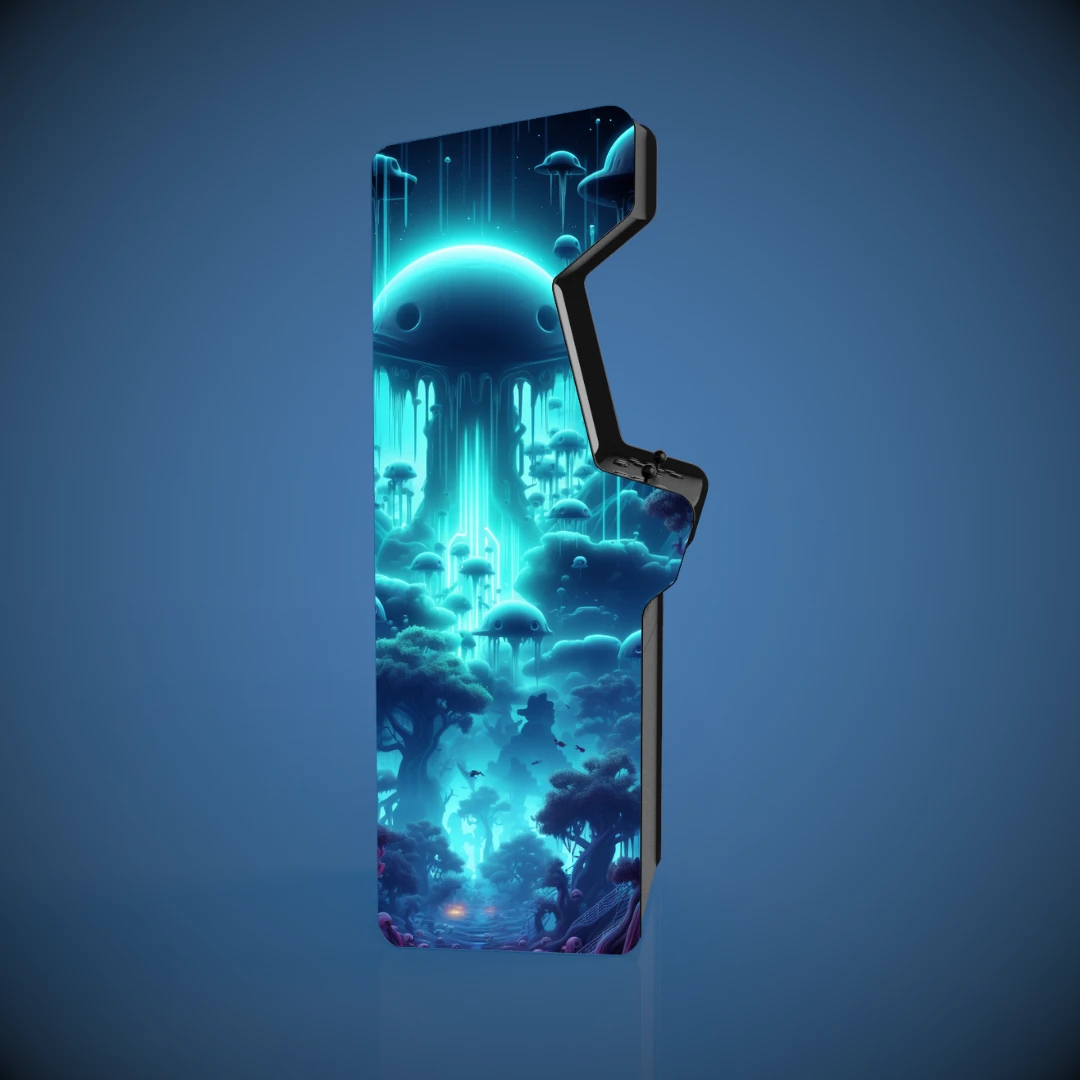 Sticker borne arcade _ Space Invaders _ Blue New World Level - 1 Sticker borne arcade _ Space Invaders _ Blue New World Level - 1