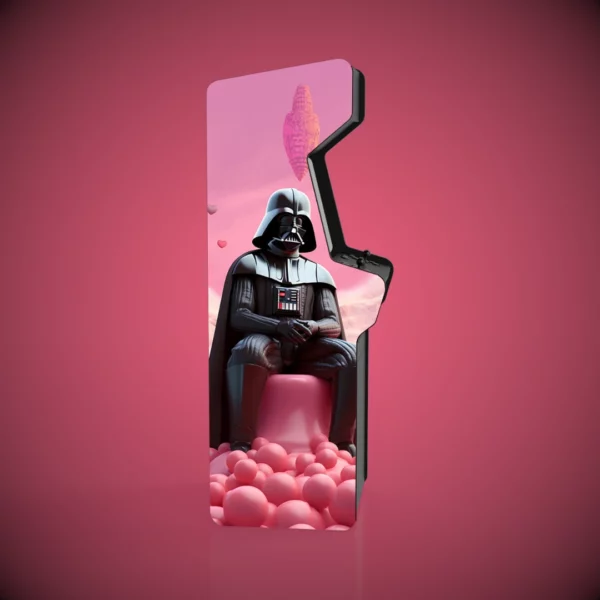 Sticker borne arcade Star Wars Dark Vador médite la vie en rose - 1