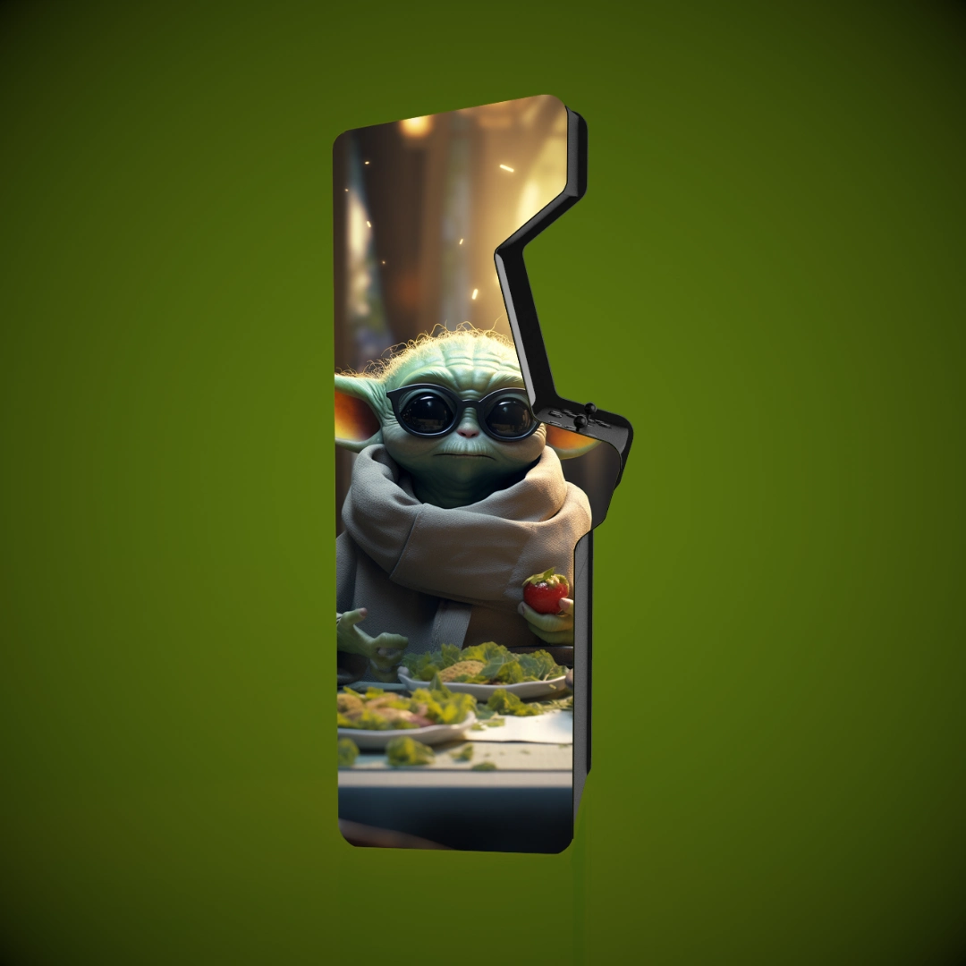 Sticker borne arcade _ Star Wars _ Yoda, Festin - 1 Sticker borne arcade _ Star Wars _ Yoda, Festin - 1